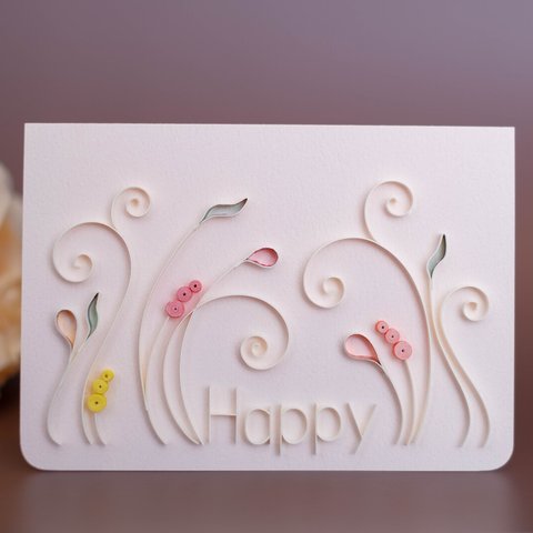 雫花のHappyカード（ピンク）