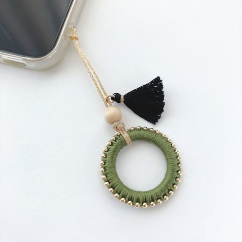 RING STRAP:「Maccha」ringsel /ｽﾏﾎﾘﾝｸﾞ/ｽﾏﾎｽﾄﾗｯﾌﾟ/ﾌｨﾝｶﾞｰｽﾄﾗｯﾌﾟ