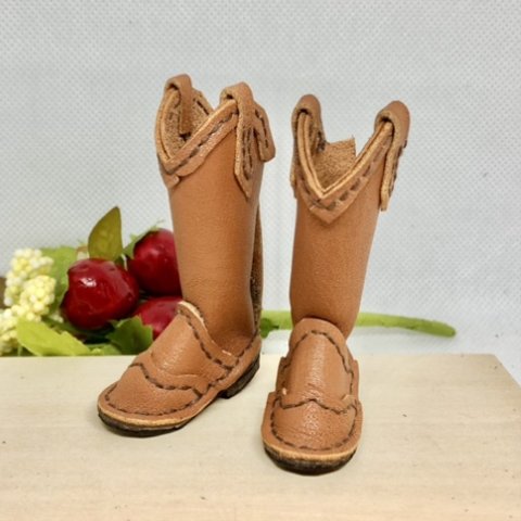 革細工　ウエスタンブーツ　miniature boots.