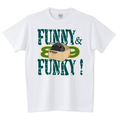 【色・サイズ豊富！】FUNNY&FUNKY!箱入り黒パグTシャツ