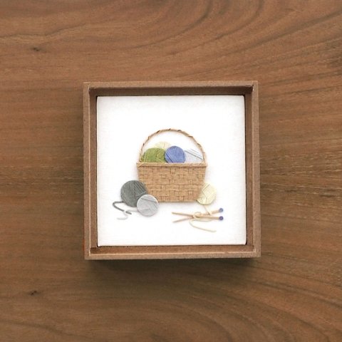 knitting ( 紙の絵 原画 / 72 × 72 mm )