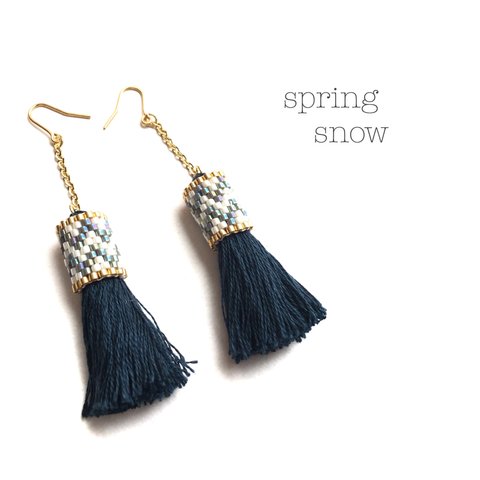 再販3♡tassel × earrings（blue）