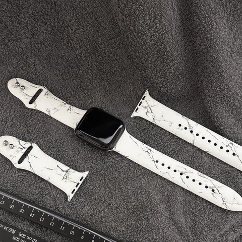 42/44/45 mm 大理石パターン Apple Watch用 シリコーンのウォッチバンド