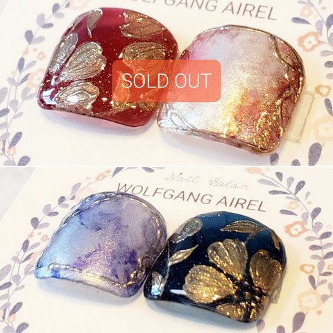 【SALE！】アンティークフラワー×ニュアンスネイル