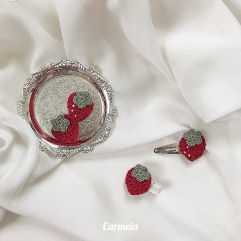 ichigo clip pin いちご クリップ ピン ベビー ヘアクリップ キッズ パッチンピン