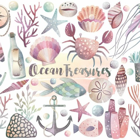  イラスト素材・Ocean Treasures デジタルコンテンツ 