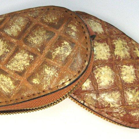ヌメ革　ドイツパン風　コインケース　ロッゲンミッシュブロート