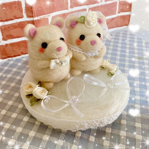 もちもち❤️可愛いハムスターのリングピロー🐹