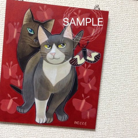 原画◉2匹の猫のイラスト⑩