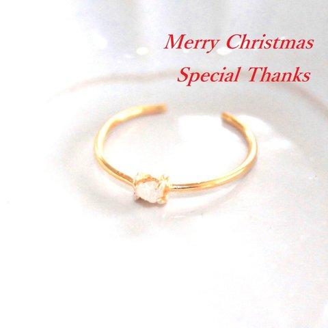 - Christmas set - Rough Diamond 2way Ear-cuff & Open Ring