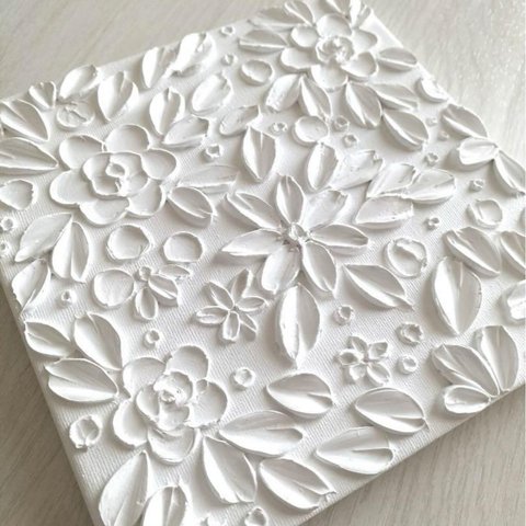 テクスチャーアート「FLOWER」No 10 原画　一点もの  3D 現代アート