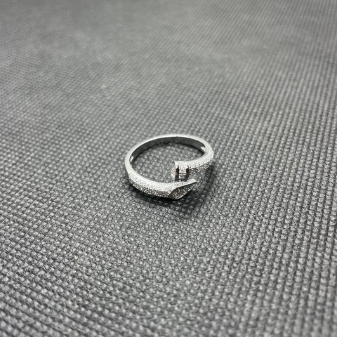 指輪 リング 釘 １６号 エタニティ キュービックジルコニア silver925 フリーサイズ