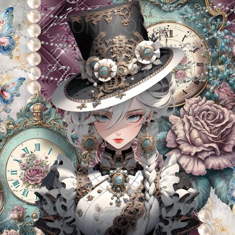 デザインペーパー POP GIRL STEAMPUNK WHITE