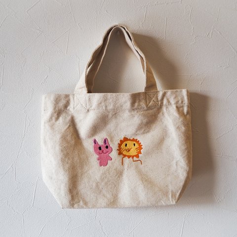 お絵描き刺繍【ミニトートバッグ】