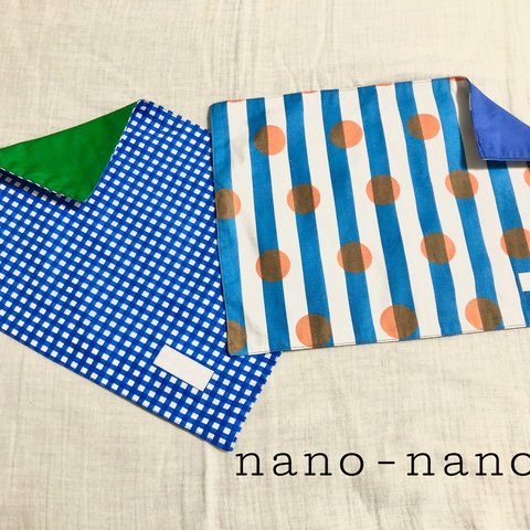 シンプルなリバーシブルランチョンマット25×35▼２枚セット▼入園準備