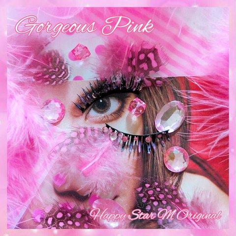 ❤★Gorgeous Pink★partyまつげ ピンク フェザー★配送無料