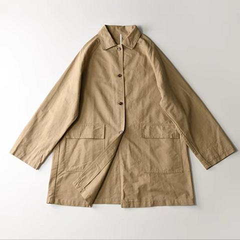 レトロ シンプル コート 純綿の着やせ コート