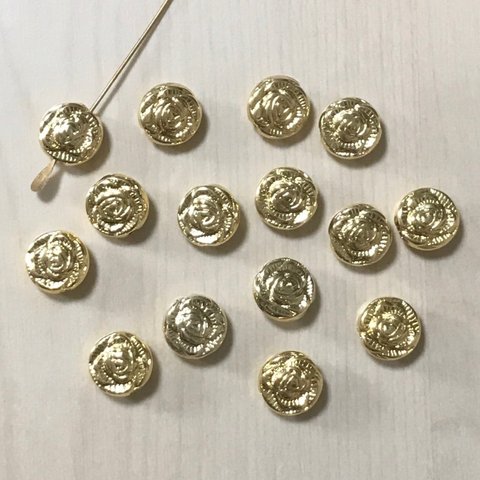 GOLD FLOWER ROUND BEADS PARTS