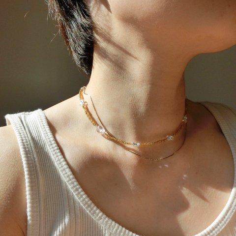 peace necklace -rutile quartz-