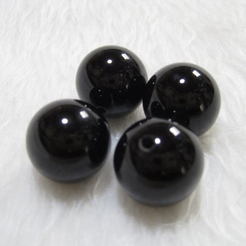 天然石 オニキス(モリオン)14mm　14粒売り