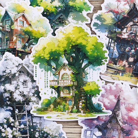 Treehouse  森の家　ツリーハウス♡フレークシール