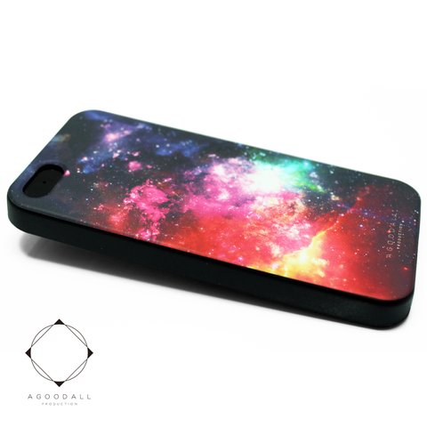 iphone5/5s/SEケース軽量レザーケースiphone5カバー（宇宙×ブラック）夜空　アイフォンケース iphoneケース　耐衝撃