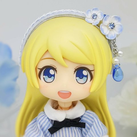 ネモフィラのカチューシャ(ねんどろいど) ＊ドール用ヘアアクセサリー＊