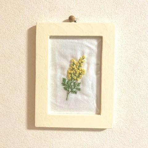 刺繍フレーム《お花・ミモザ》