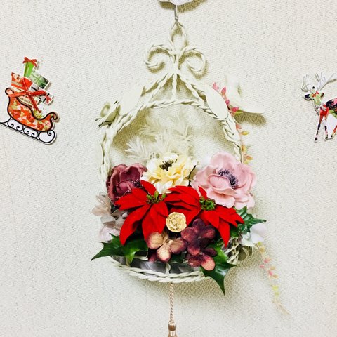 クリスマスバード💕アイアンリース🎄