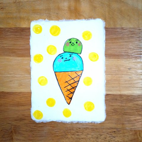 アイスクリームのポストカード(送料込み)