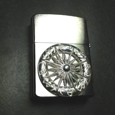 メンズ　SVルーン(L)付き zippo(スターリングシルバー)