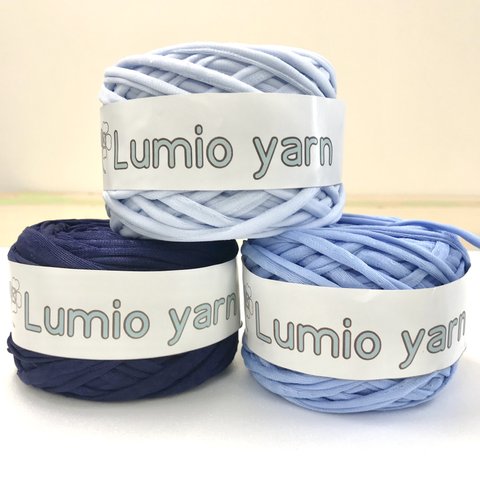 【Lumio yarn】トレンド　ブルー　セット　軽い編み糸　日本製