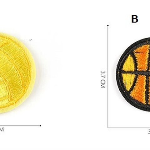 バレーボール バスケットボール ワッペン アップリケ アイロン対応 2枚入り 