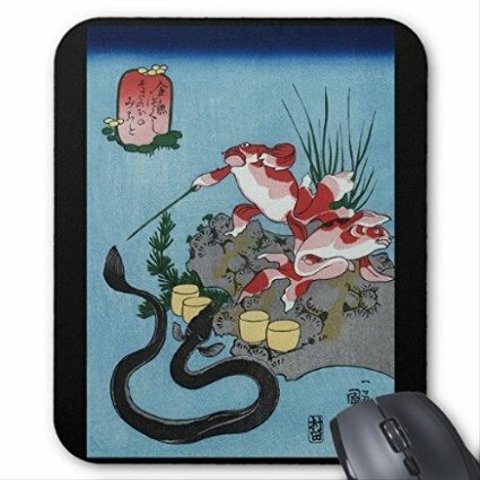 歌川国芳『 そさのおのみこと - うなぎ 』のマウスパッド：フォトパッド（ 浮世絵シリーズ ）