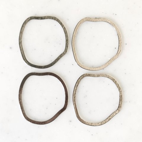 Silver Geometric Circle Parts