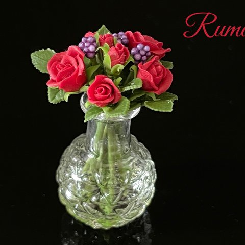 Rumon ミニチュア 薔薇 フラワーアレンジ3