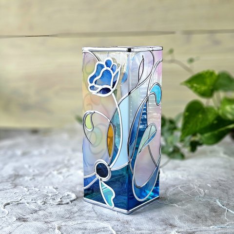 ガラス花瓶『Newフェアリーのお花畑☆ブルー』