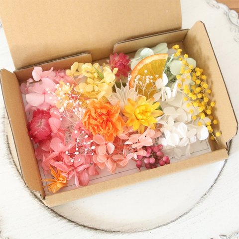 オレンジのカーネーション 花材キット 詰め合わせ