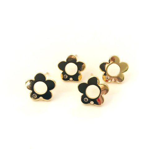 「#6114」ゴールド フラワー ピアス 金具 ✴︎2個セット