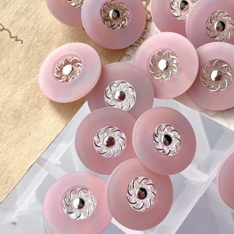 【18mm 2個set】 飾り ボタン ◆1444◆ レトロ アンティーク ヴィンテージ レトロボタン