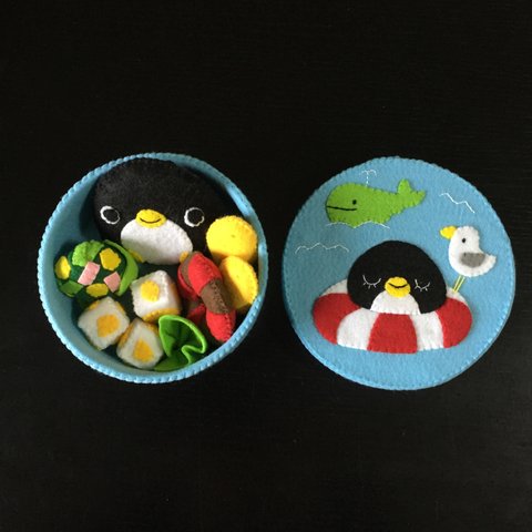 フェルトままごと★香★お弁当 ペンギン