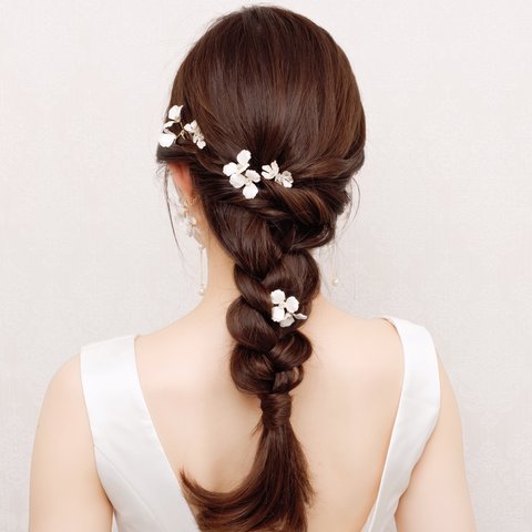  MA141  ヘアピン ウェディング　ブライダル　ゴールド　花嫁　ヘッドアクセサリー　結婚式飾り ヘッドドレス ヘッドアクセサリー ちょうちょ 結婚式　前撮り　花嫁　フォトウェディング