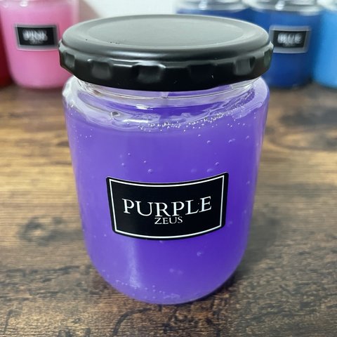 キャンドル瓶-PURPLE-　ジェルワックスキャンドル