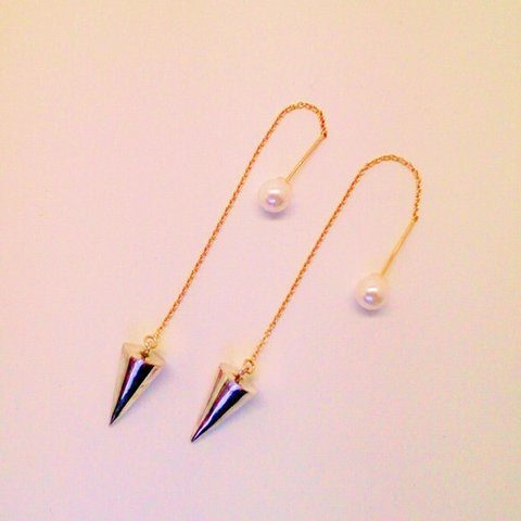 Spike Chain Pierce LONG 【K14GF】