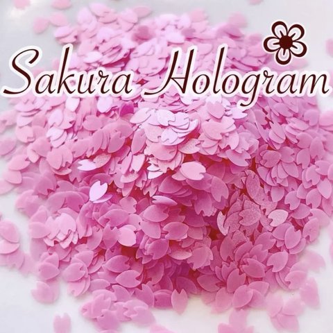 桜の花びらホログラム🌸パープルピンク、2g