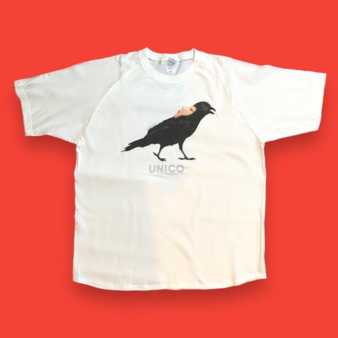 カラスにお顔🐦‍⬛🙂🌟　　　　　　　　　　　　　　　　　オーバーサイズラグランTシャツ