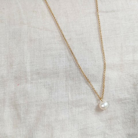 14kgf chain✕pearlネックレス