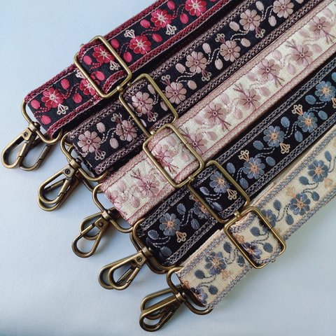 インド刺繍リボンのショルダーストラップ　〜A〜