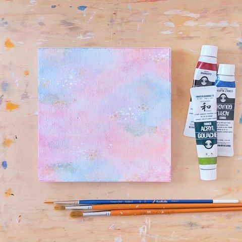 「桜の季節に」コルクボードの原画＊アートパネル