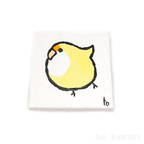 コザクラインコ ミニキャンバス 原画イラスト 5175